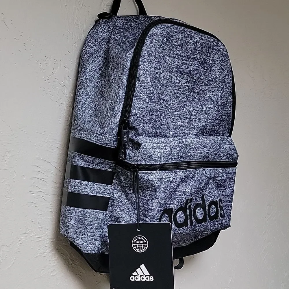 ADIDAS CHARCOAL AND BLACK BACKPACK - NEW